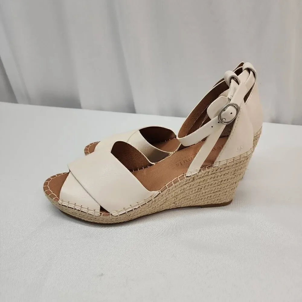 Gentle Souls Size 10 Charli X Wedge Sandal Off White CC